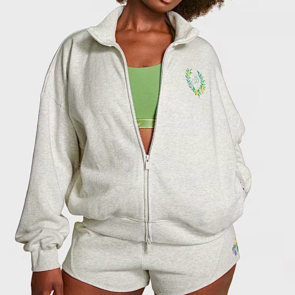 💚 🩶 PINK | Lg | Double Zip JACKET
